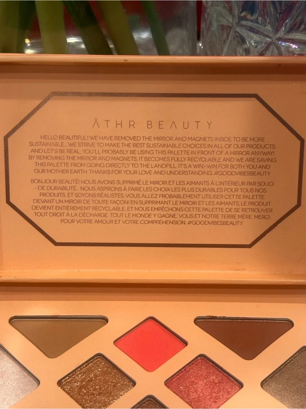 ATHR Beauty Desert Sunset Makeup Palette NEW Vegan Clean 10 Shade Eyeshadow Warm